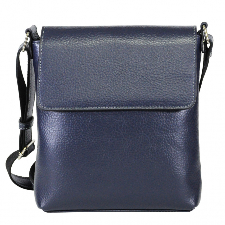 Borseta de barbati din piele naturala moale, model 055, Bleumarin mat [1]