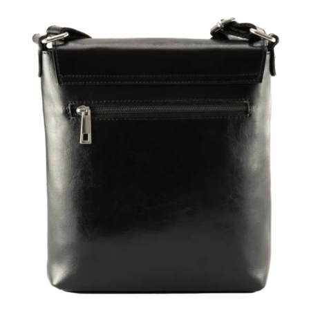 Borseta de barbati din piele naturala, model 055, Negru [2]