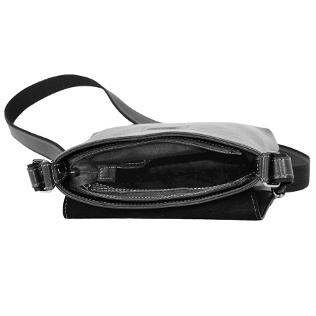 Borseta de barbati din piele naturala moale, model 055, Negru mat [1]