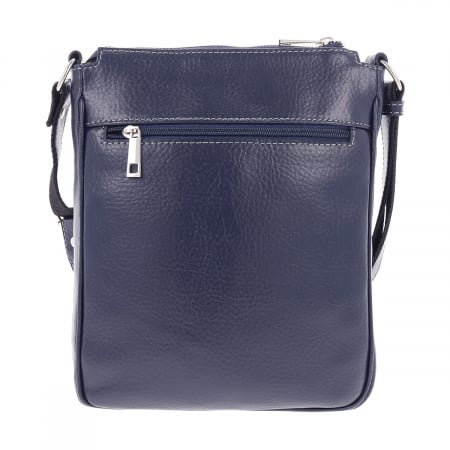 Borseta de barbati din piele naturala moale, model 056, Bleumarin mat [2]