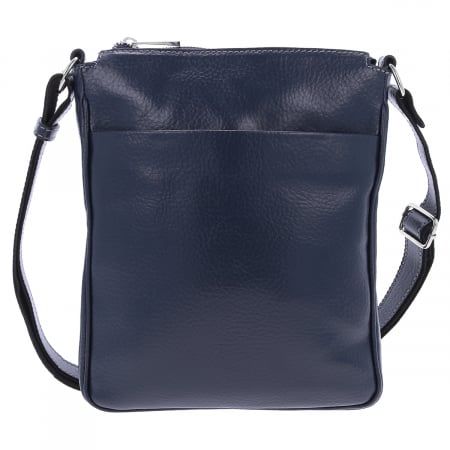 Borseta de barbati din piele naturala moale, model 056, Bleumarin mat [6]