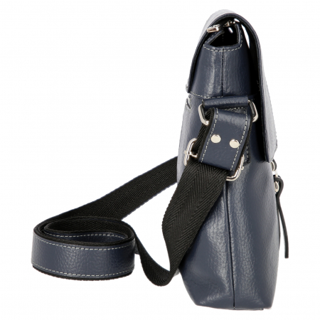 Borseta de barbati din piele naturala moale, model 064, Bleumarin mat [3]