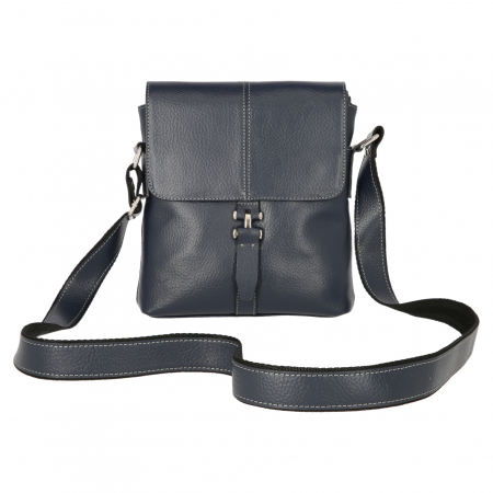 Borseta de barbati din piele naturala moale, model 064, Bleumarin mat [4]