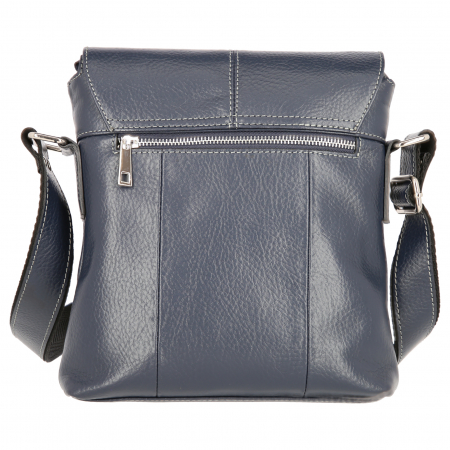 Borseta de barbati din piele naturala moale, model 064, Bleumarin mat [2]
