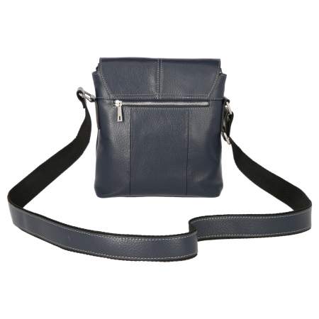 Borseta de barbati din piele naturala moale, model 064, Bleumarin mat [5]