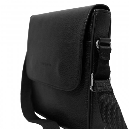 Borseta de barbati din piele naturala moale, model S02, Negru [5]