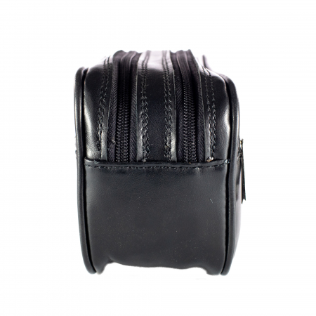 Borseta de barbati din piele naturala, model 013 de mana, Negru [2]