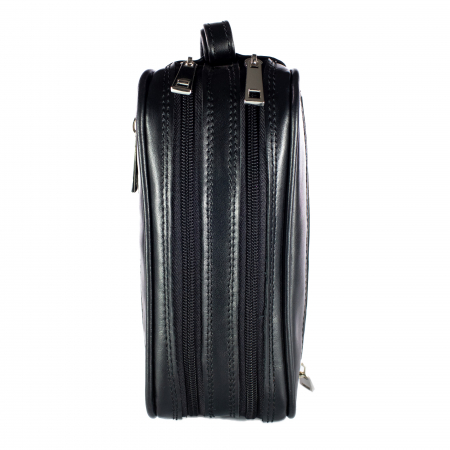 Borseta de barbati din piele naturala, model 013 de mana, Negru [3]