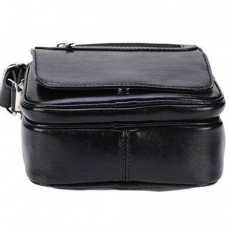 Borseta de barbati din piele naturala, model 02, Negru [6]