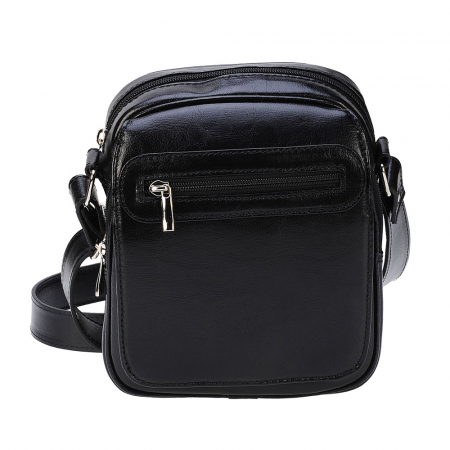 Borseta de barbati din piele naturala, model 02, Negru [1]