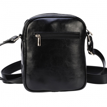 Borseta de barbati din piele naturala, model 02, Negru [2]