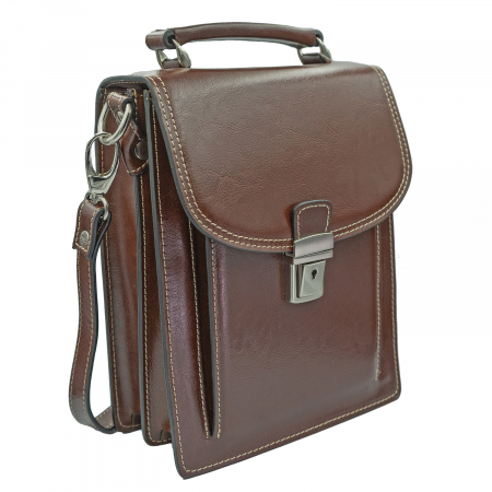 Borsete - Borseta de barbati din piele naturala, model 020 office, Maro coniac