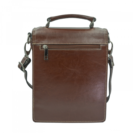 Borseta de barbati din piele naturala, model 020 office, Maro coniac [2]