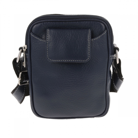 Borseta de barbati din piele naturala moale, model 026, Bleumarin mat [1]