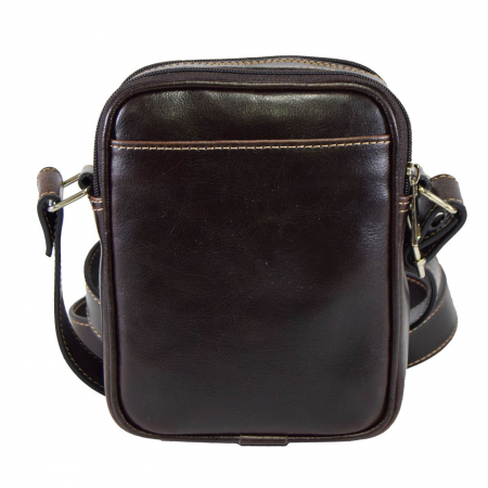 Borseta de barbati din piele naturala, model 026, Maro vintage [3]