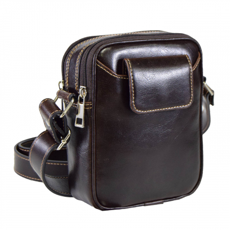 Borsete - Borseta de barbati din piele naturala, model 026, Maro vintage