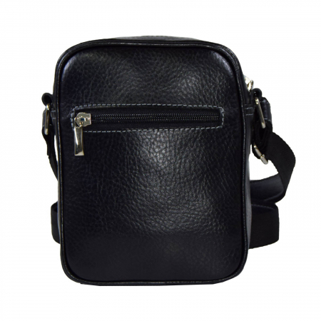 Borseta de barbati din piele naturala moale, model 03, Negru mat [2]
