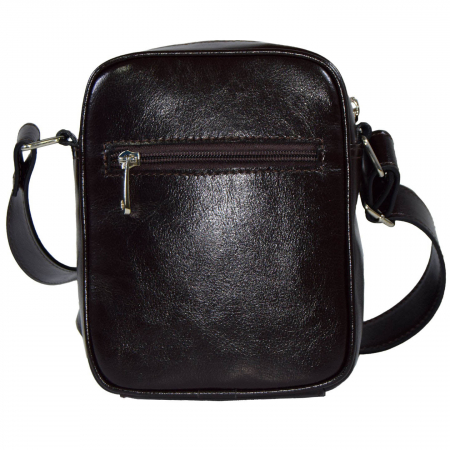 Borseta de barbati din piele naturala, model 03, Maro inchis [1]