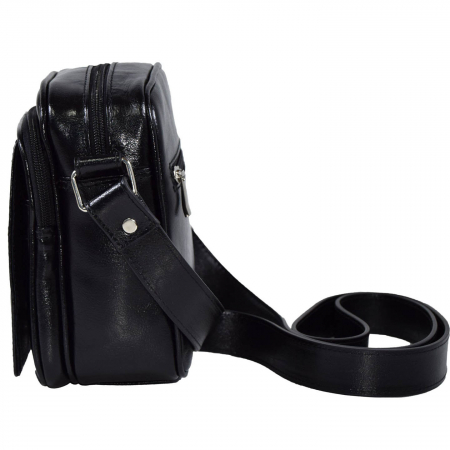 Borseta de barbati din piele naturala, model 03, Negru [4]