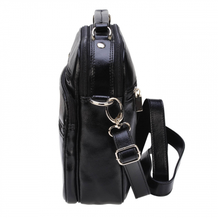 Borseta de barbati din piele naturala, model 030, Negru [3]