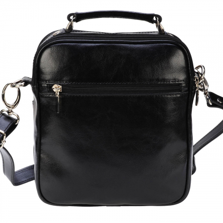 Borseta de barbati din piele naturala, model 030, Negru [2]