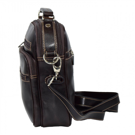 Borseta de barbati din piele naturala, model 030, Maro vintage [3]