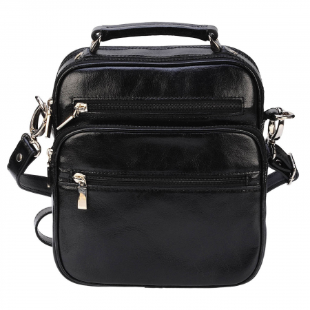 Borseta de barbati din piele naturala, model 030, Negru [1]
