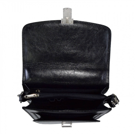 Borseta de barbati din piele naturala, model 040, Negru [5]