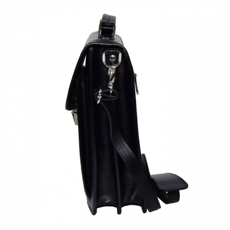 Borseta de barbati din piele naturala, model 040, Negru [2]