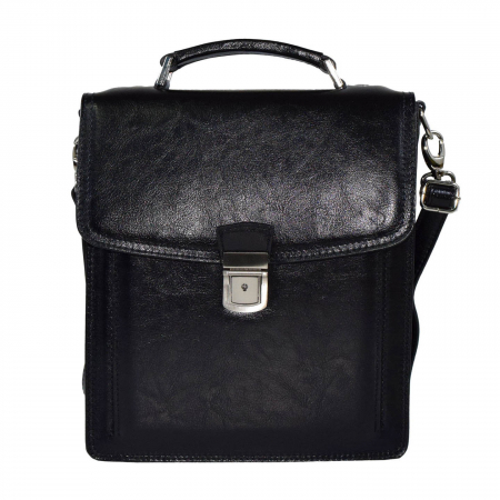 Borseta de barbati din piele naturala, model 040, Negru [1]