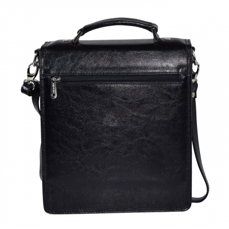 Borseta de barbati din piele naturala, model 040, Negru [3]