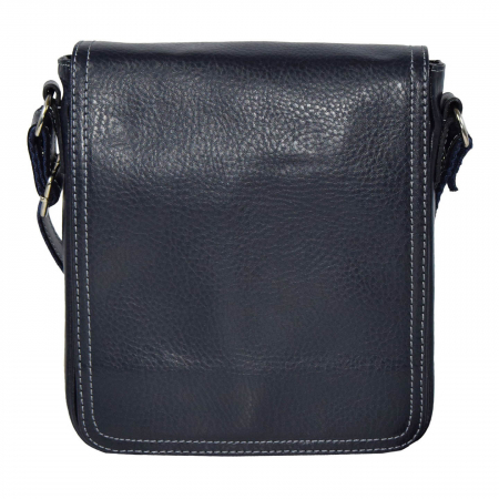 Borseta de barbati din piele naturala moale, model 05, Bleumarin mat [1]