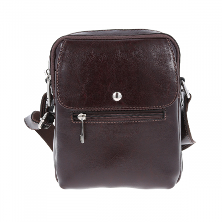 Borseta de barbati din piele naturala, model 066, Maro inchis [1]