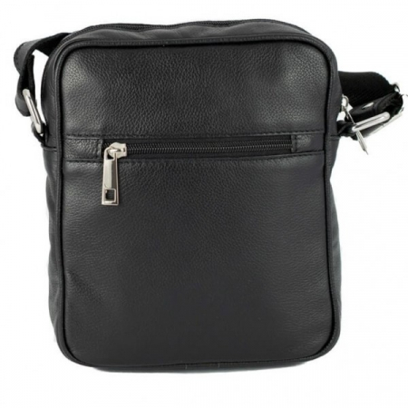 Borseta de barbati din piele naturala moale, model 066, Negru mat [2]