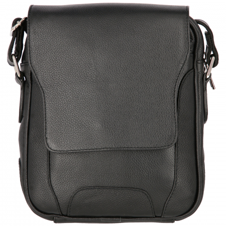 Borseta de barbati din piele naturala moale, model 067, Negru mat [6]