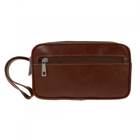 Borseta de barbati din piele naturala, model 013 de mana, Maro tabac [1]