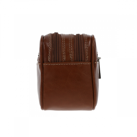 Borseta de barbati din piele naturala, model 013 de mana, Maro tabac [2]