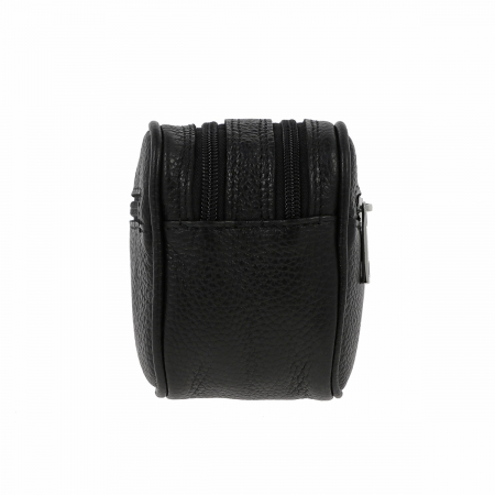 Borseta de barbati din piele naturala moale, model 013 de mana, Negru [1]