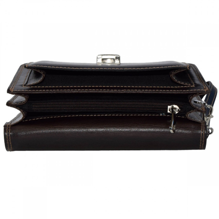 Borseta de barbati din piele naturala, model de mana A01, Maro vintage [5]