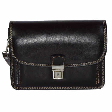 Borseta de barbati din piele naturala, model de mana A01, Maro vintage [1]