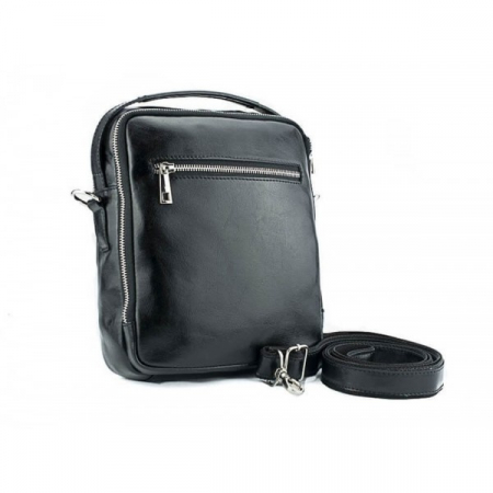 Borseta de barbati din piele naturala, model 057, Negru [5]