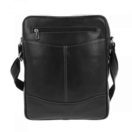 Borseta de barbati din piele naturala moale, model 029, Negru mat [2]
