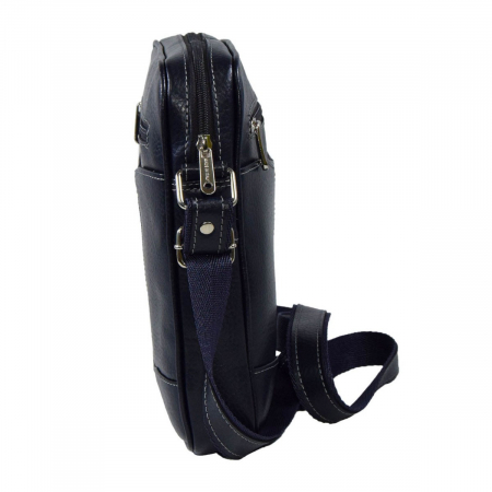 Borseta de barbati din piele naturala moale, model 028, Bleumarin mat [2]