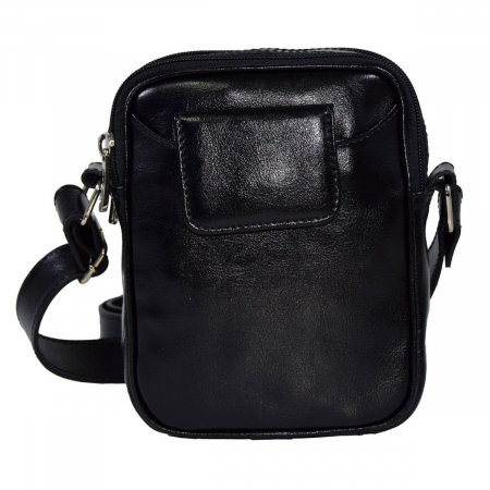 Borseta de barbati din piele naturala, model 026, Negru [1]