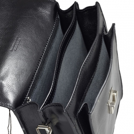 Borseta din piele vachetta, model S4408, Negru [3]
