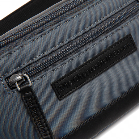 Borseta (marsupiu) de brau si umar The Chesterfield Brand, din piele si nylon, model Velta, Gri deschis [2]