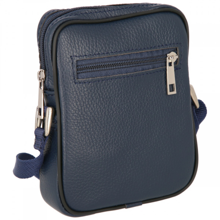 Borseta de barbati din piele naturala moale, model S03, Bleumarin [4]