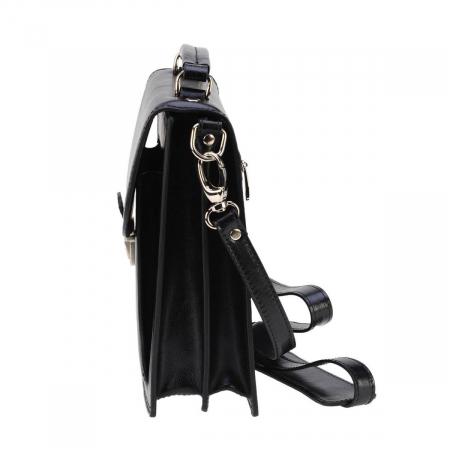 Borseta de barbati din piele naturala, model 020 office, Negru [3]