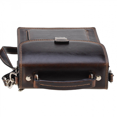 Borseta de barbati din piele naturala, model 020 office, Maro vintage [4]