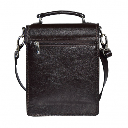 Borseta de barbati din piele naturala, model 020 office, Maro inchis [2]